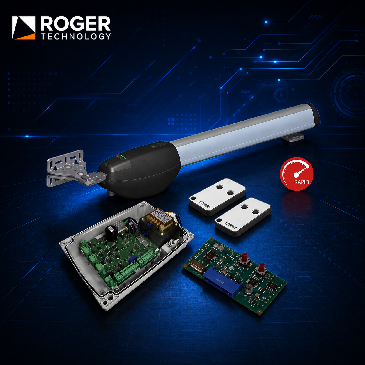 KIT 2 BRAZO BE20/200/HS 2.5M C/CENTRAL 1RX 2TX ROGER TECH