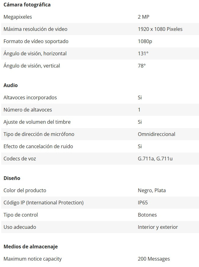 VIDEO PORTERO IP APPCONNECT DS-KIS606-P HIKVISION