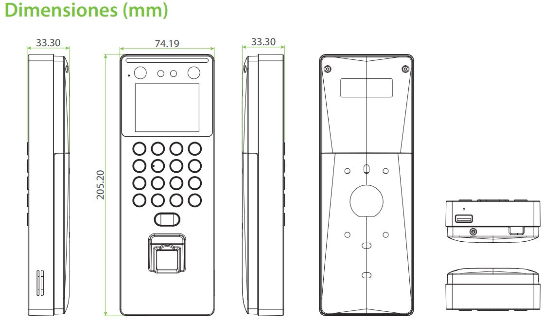 Control de Aceceso ZKTeco SenseFace 2A, Standalone IP, Reconocimiento facial